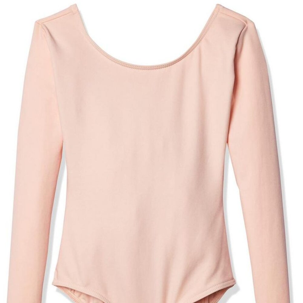 Capezio Girls Team Basics Long Sleeve Leotard - NUDE KIDS LARGE